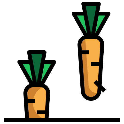 zanahoria Surang Lineal Color icono