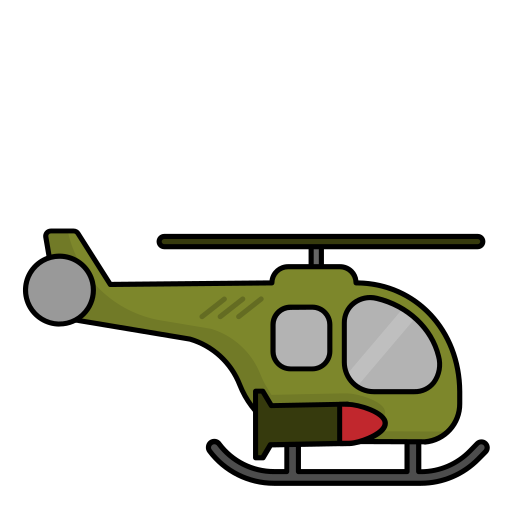 Военный вертолет Generic Outline Color иконка