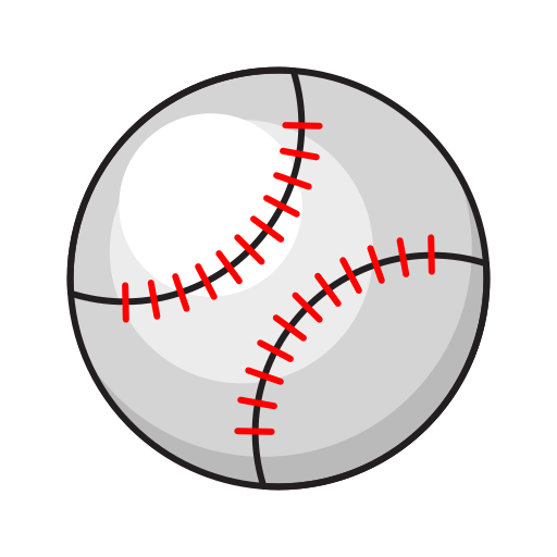 Baseball ball Vector Stall Lineal Color icon