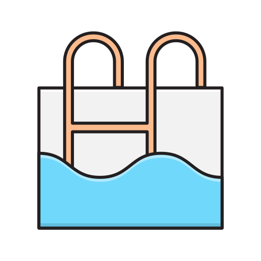 schwimmbad Vector Stall Lineal Color icon
