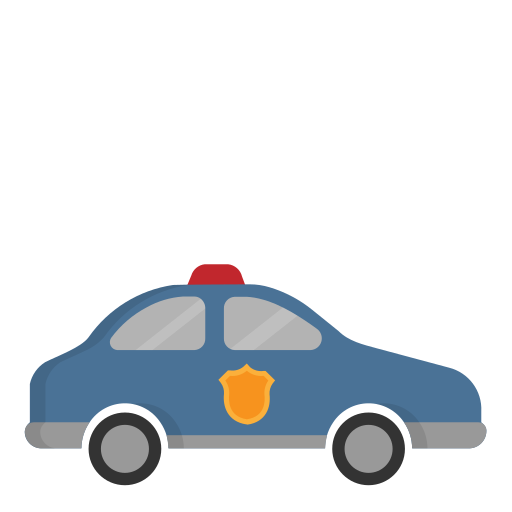 auto della polizia Generic Flat icona