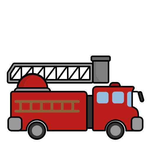 camion dei pompieri Generic Outline Color icona