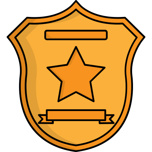 distintivo de polícia Generic Outline Color Ícone