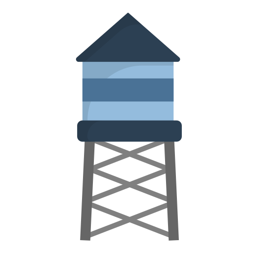 wieża ciśnień Generic Flat ikona