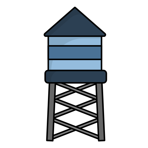Water tower Generic Outline Color icon