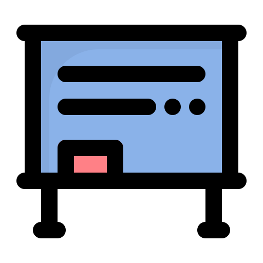 whiteboard Generic Outline Color icon