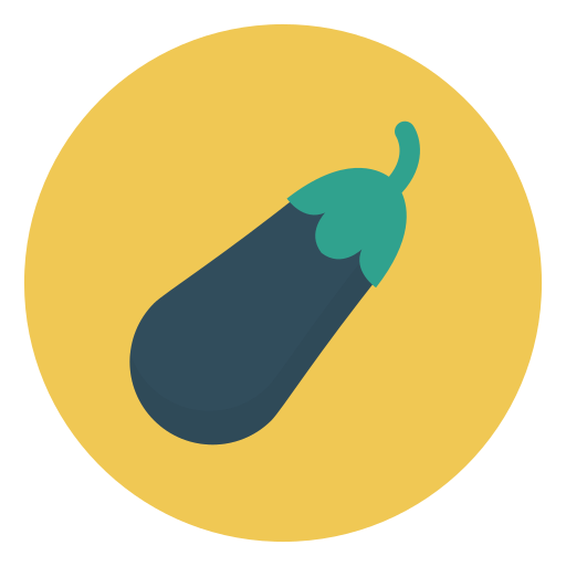 Eggplant Vector Stall Flat icon