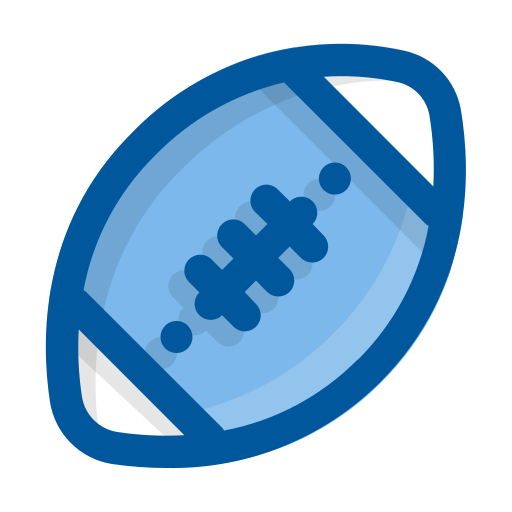 ラグビーボール Generic Blue icon