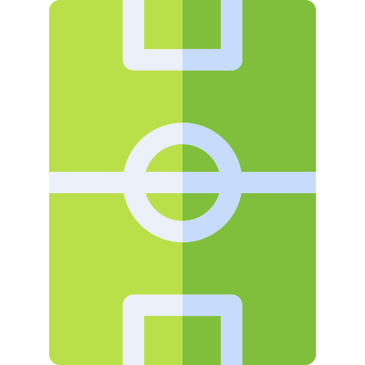 campo de fútbol Basic Rounded Flat icono
