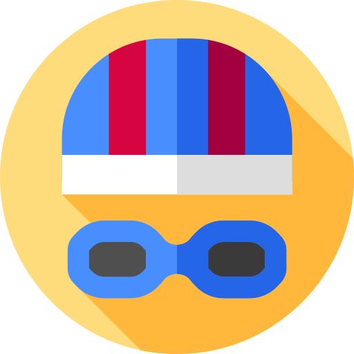 sombrero de natación Flat Circular Flat icono