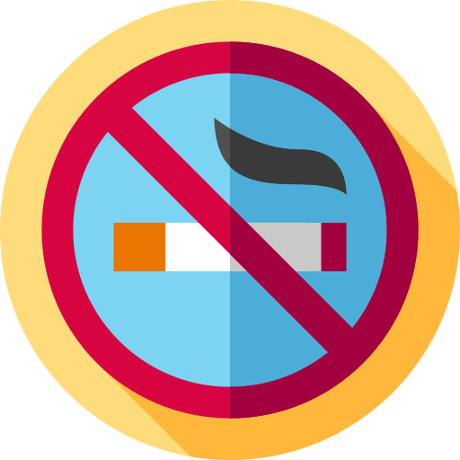 zakaz palenia Flat Circular Flat ikona