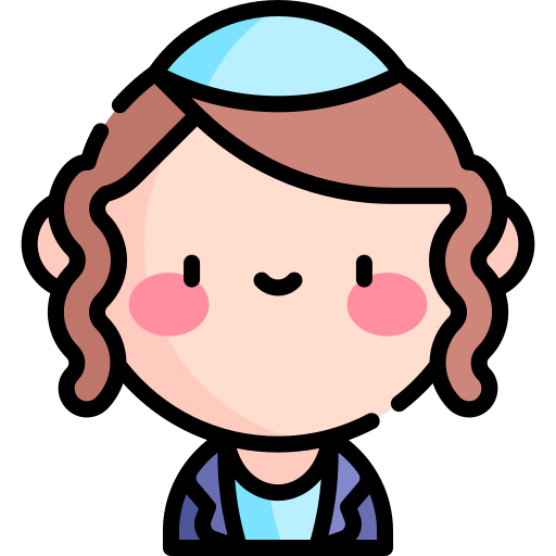 judío Kawaii Lineal color icono