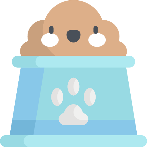 cuenco para mascotas Kawaii Flat icono