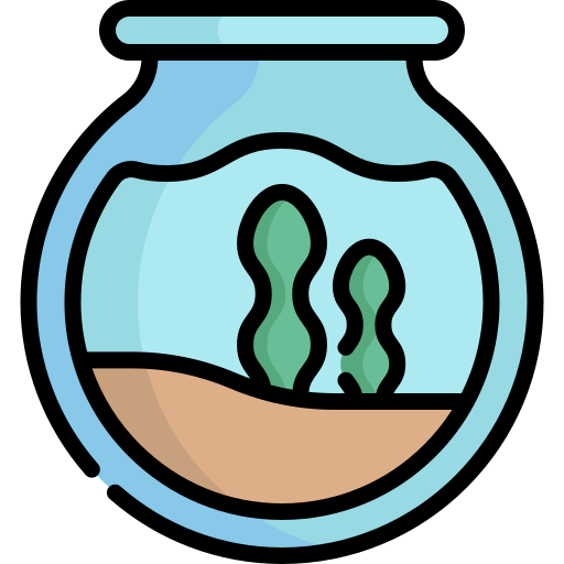 Fish bowl Kawaii Lineal color icon