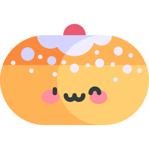 sufganiyah Kawaii Flat icon