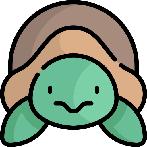 żółw Kawaii Lineal color ikona