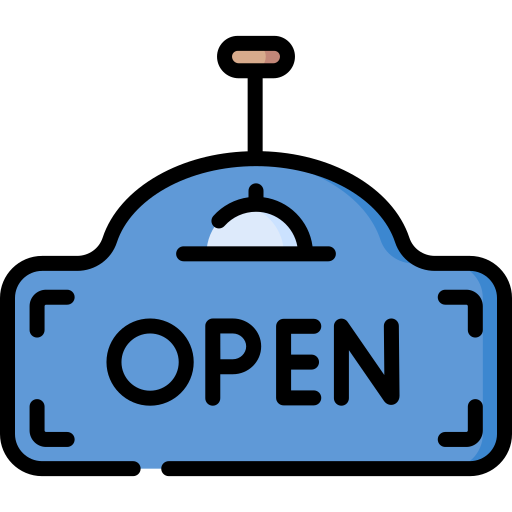 Open sign Special Lineal color icon