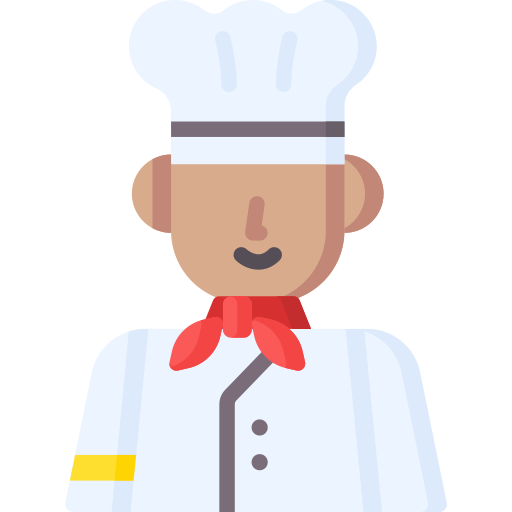 mannelijke chef-kok Special Flat icoon