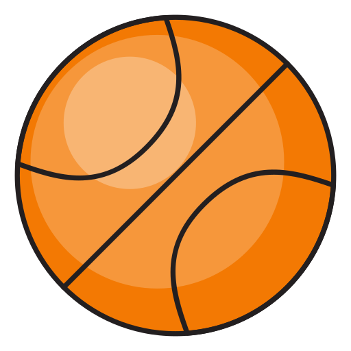 Basketball Vector Stall Lineal Color icon