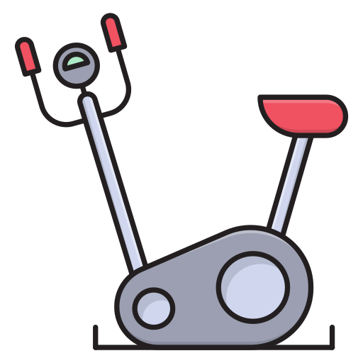 Stationary bike Vector Stall Lineal Color icon