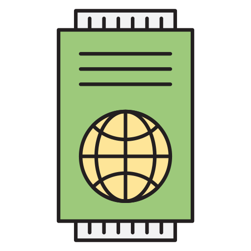 Passport Vector Stall Lineal Color icon