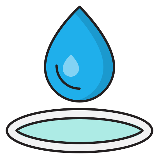 gota de agua Vector Stall Lineal Color icono