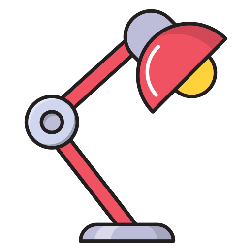 Desk lamp Vector Stall Lineal Color icon