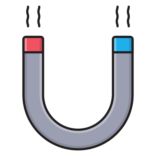 Magnet Vector Stall Lineal Color icon
