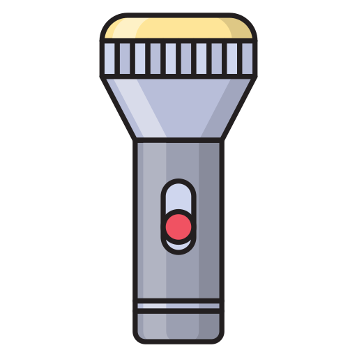 Flashlight Vector Stall Lineal Color icon