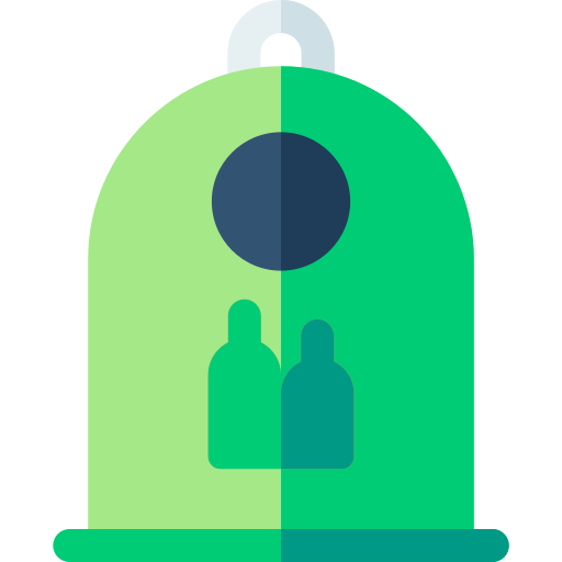 Glass container Basic Rounded Flat icon