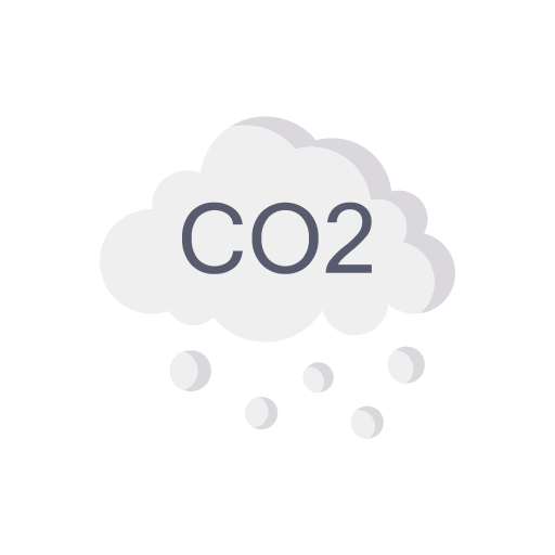 CO2 cloud Dinosoft Flat icon
