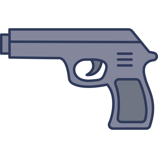 Hand gun Dinosoft Lineal Color icon