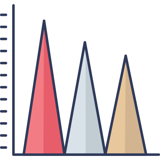 gráfico de líneas Dinosoft Lineal Color icono