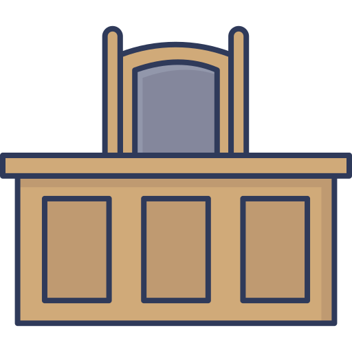 silla de juez Dinosoft Lineal Color icono