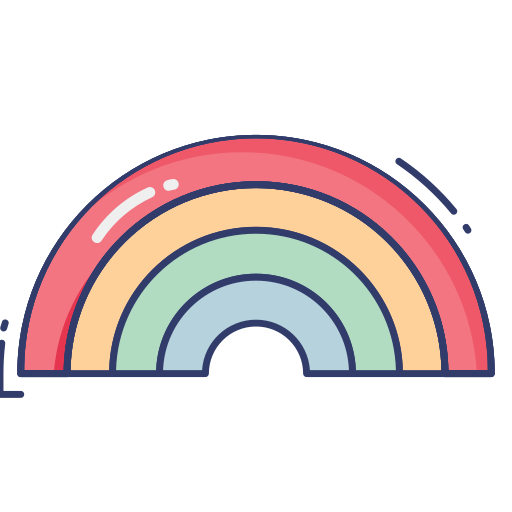 regenboog Dinosoft Lineal Color icoon