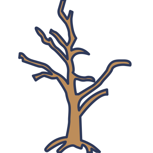albero morto Dinosoft Lineal Color icona