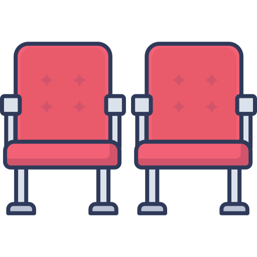 Cinema seats Dinosoft Lineal Color icon