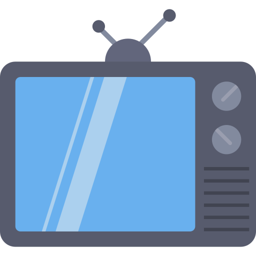 오래된 tv Dinosoft Flat icon