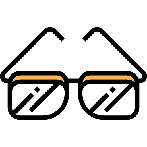 안경 Detailed Straight Lineal color icon