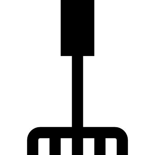 Rake Basic Straight Filled icon