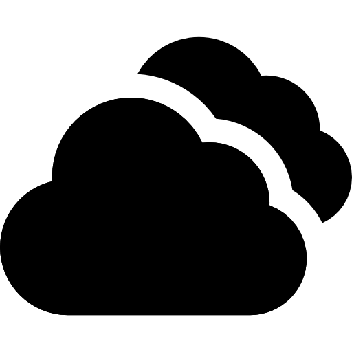 Cloudy Basic Straight Filled icon