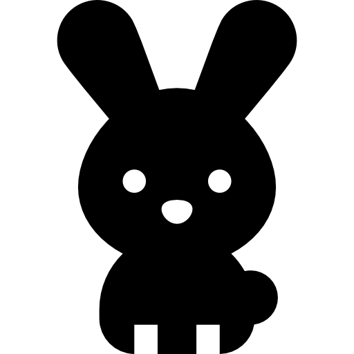 Кролик Basic Straight Filled иконка