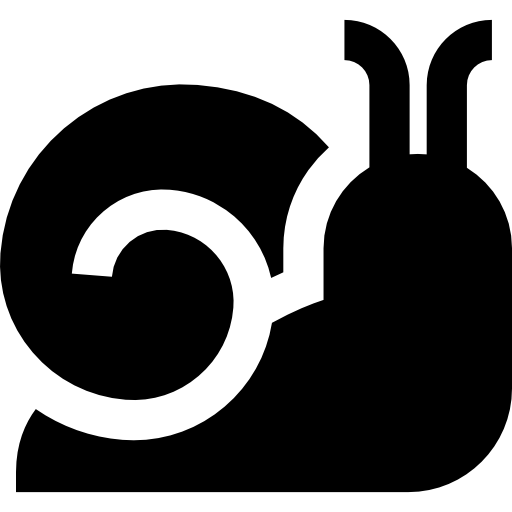 escargot Basic Straight Filled Icône
