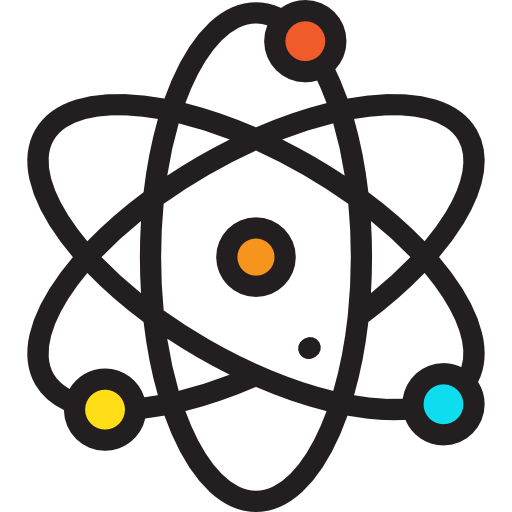 atómico Detailed Rounded Lineal color icono