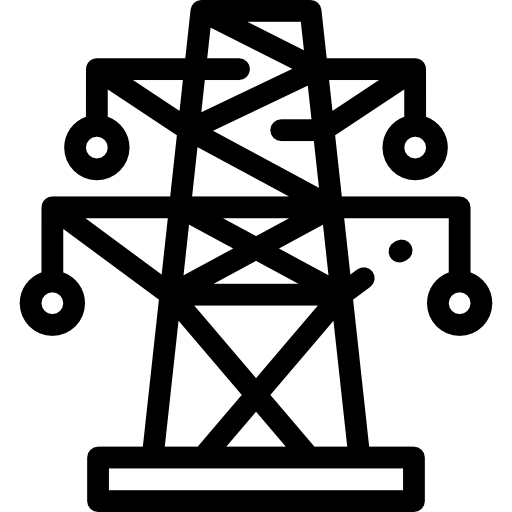 wieża elektryczna Detailed Rounded Lineal ikona