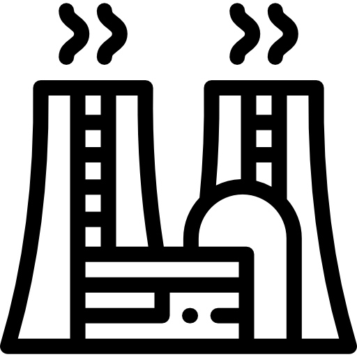 발전소 Detailed Rounded Lineal icon