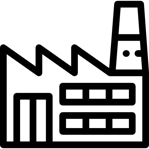 工場 Detailed Rounded Lineal icon