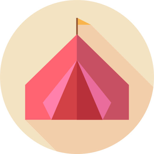 텐트 Flat Circular Flat icon