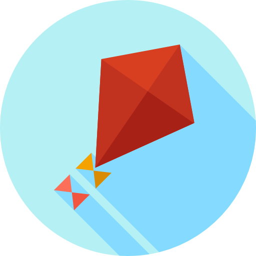 vlieger Flat Circular Flat icoon