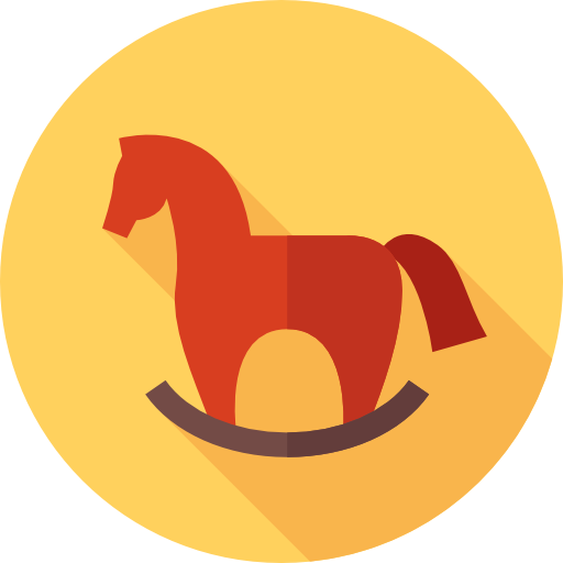 caballo mecedora Flat Circular Flat icono